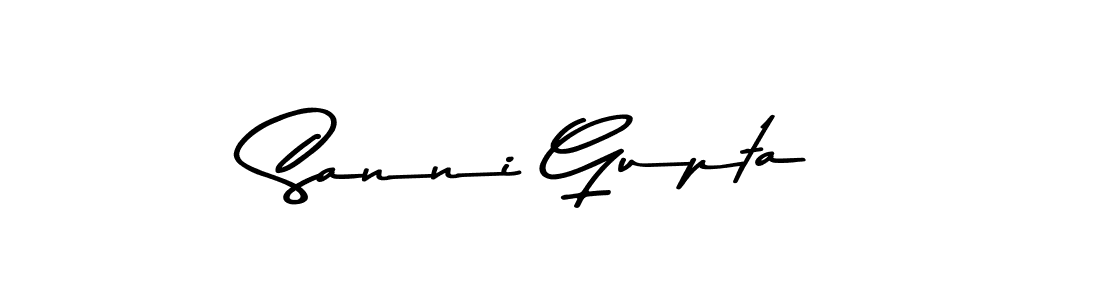 Make a beautiful signature design for name Sanni Gupta. With this signature (Asem Kandis PERSONAL USE) style, you can create a handwritten signature for free. Sanni Gupta signature style 9 images and pictures png