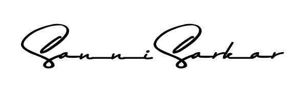 Try this chic Sanni Sarkar handwritten sign style. Using Asem Kandis PERSONAL USE font elements, it gives your name a sleek, memorable identity. Sanni Sarkar signature style 9 images and pictures png