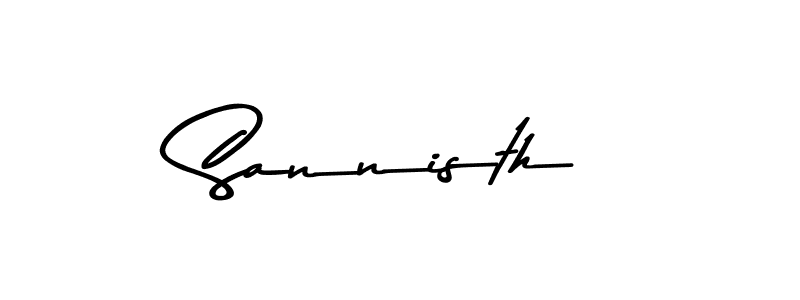 Sannisth stylish signature style. Best Handwritten Sign (Asem Kandis PERSONAL USE) for my name. Handwritten Signature Collection Ideas for my name Sannisth. Sannisth signature style 9 images and pictures png
