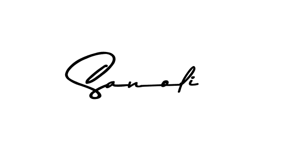 How to make Sanoli name signature. Use Asem Kandis PERSONAL USE style for creating short signs online. This is the latest handwritten sign. Sanoli signature style 9 images and pictures png