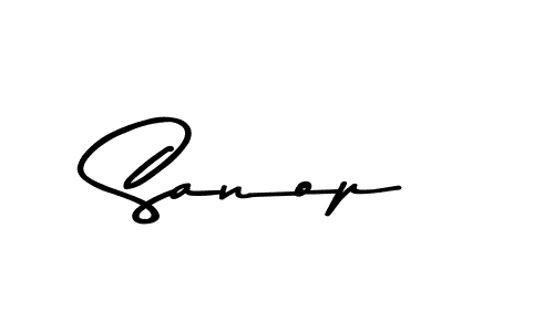 Make a beautiful signature design for name Sanop. With this signature (Asem Kandis PERSONAL USE) style, you can create a handwritten signature for free. Sanop signature style 9 images and pictures png