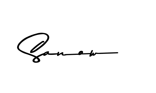 Make a beautiful signature design for name Sanow. With this signature (Asem Kandis PERSONAL USE) style, you can create a handwritten signature for free. Sanow signature style 9 images and pictures png