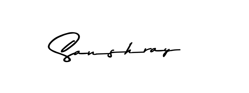 Make a beautiful signature design for name Sanshray. Use this online signature maker to create a handwritten signature for free. Sanshray signature style 9 images and pictures png