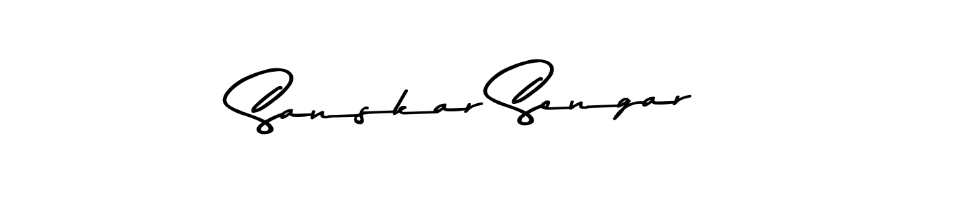 Make a beautiful signature design for name Sanskar Sengar. With this signature (Asem Kandis PERSONAL USE) style, you can create a handwritten signature for free. Sanskar Sengar signature style 9 images and pictures png