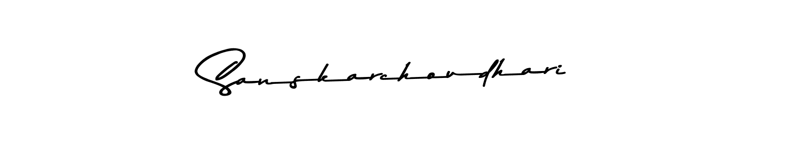 How to make Sanskarchoudhari signature? Asem Kandis PERSONAL USE is a professional autograph style. Create handwritten signature for Sanskarchoudhari name. Sanskarchoudhari signature style 9 images and pictures png