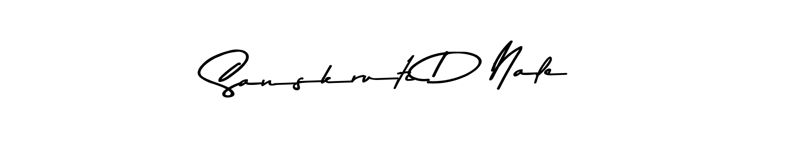 Create a beautiful signature design for name Sanskruti D Nale. With this signature (Asem Kandis PERSONAL USE) fonts, you can make a handwritten signature for free. Sanskruti D Nale signature style 9 images and pictures png