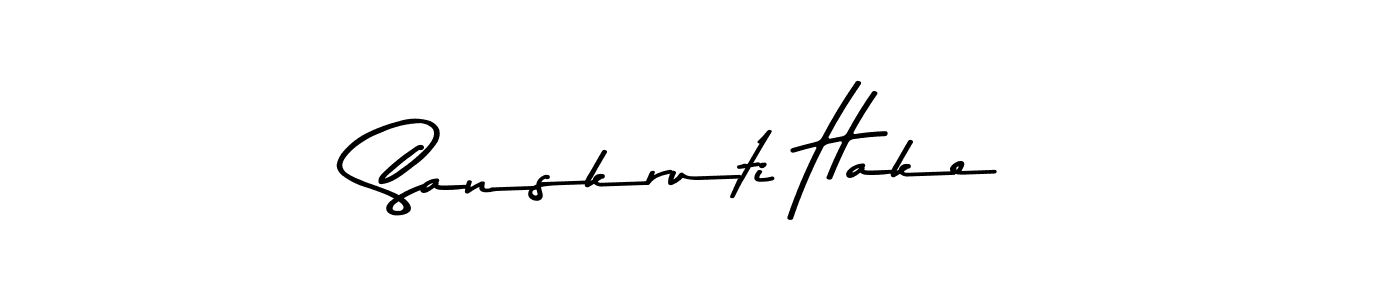 This is the best signature style for the Sanskruti Hake name. Also you like these signature font (Asem Kandis PERSONAL USE). Mix name signature. Sanskruti Hake signature style 9 images and pictures png