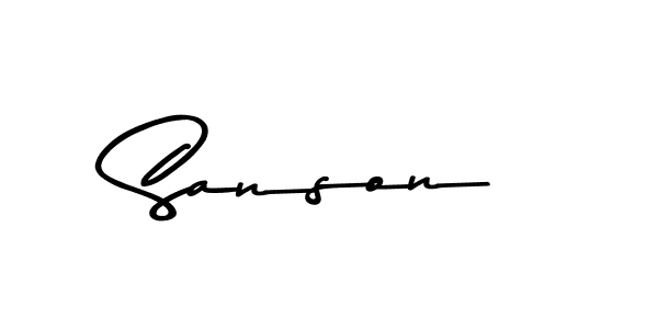 Use a signature maker to create a handwritten signature online. With this signature software, you can design (Asem Kandis PERSONAL USE) your own signature for name Sanson. Sanson signature style 9 images and pictures png