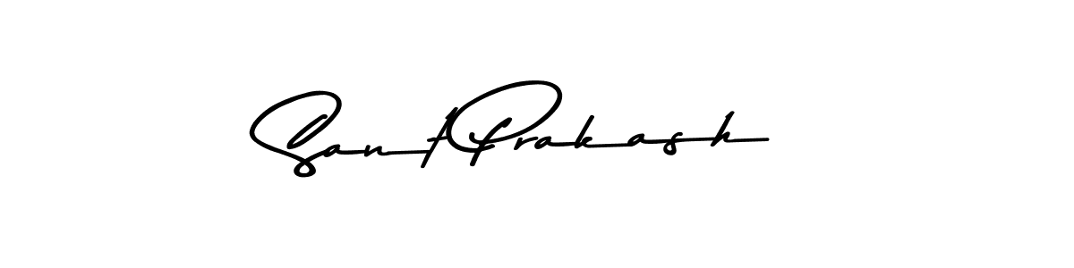 Make a beautiful signature design for name Sant Prakash. With this signature (Asem Kandis PERSONAL USE) style, you can create a handwritten signature for free. Sant Prakash signature style 9 images and pictures png