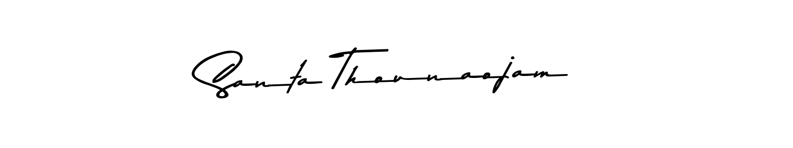 Here are the top 10 professional signature styles for the name Santa Thounaojam. These are the best autograph styles you can use for your name. Santa Thounaojam signature style 9 images and pictures png