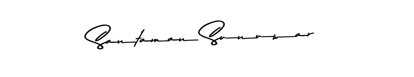 You should practise on your own different ways (Asem Kandis PERSONAL USE) to write your name (Santaman Sunuwar) in signature. don't let someone else do it for you. Santaman Sunuwar signature style 9 images and pictures png