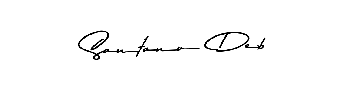 Create a beautiful signature design for name Santanu  Deb. With this signature (Asem Kandis PERSONAL USE) fonts, you can make a handwritten signature for free. Santanu  Deb signature style 9 images and pictures png