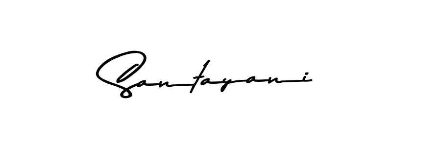 Design your own signature with our free online signature maker. With this signature software, you can create a handwritten (Asem Kandis PERSONAL USE) signature for name Santayani. Santayani signature style 9 images and pictures png