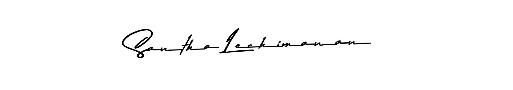 Santha Lechimanan stylish signature style. Best Handwritten Sign (Asem Kandis PERSONAL USE) for my name. Handwritten Signature Collection Ideas for my name Santha Lechimanan. Santha Lechimanan signature style 9 images and pictures png