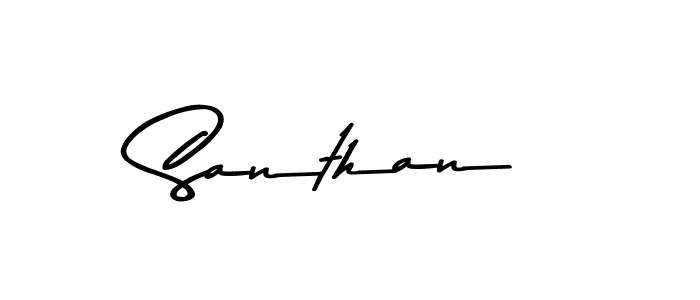 Use a signature maker to create a handwritten signature online. With this signature software, you can design (Asem Kandis PERSONAL USE) your own signature for name Santhan. Santhan signature style 9 images and pictures png