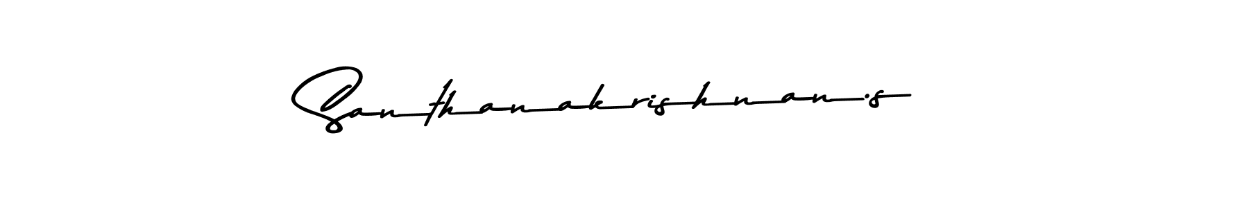 Use a signature maker to create a handwritten signature online. With this signature software, you can design (Asem Kandis PERSONAL USE) your own signature for name Santhanakrishnan.s. Santhanakrishnan.s signature style 9 images and pictures png