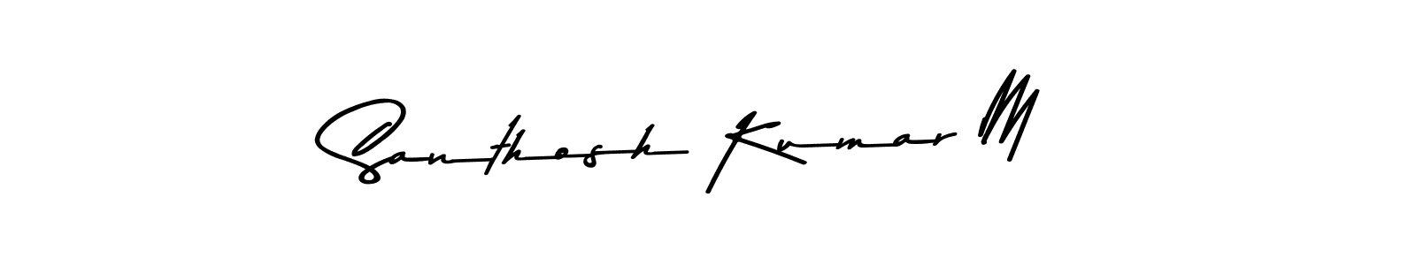 Here are the top 10 professional signature styles for the name Santhosh Kumar M. These are the best autograph styles you can use for your name. Santhosh Kumar M signature style 9 images and pictures png