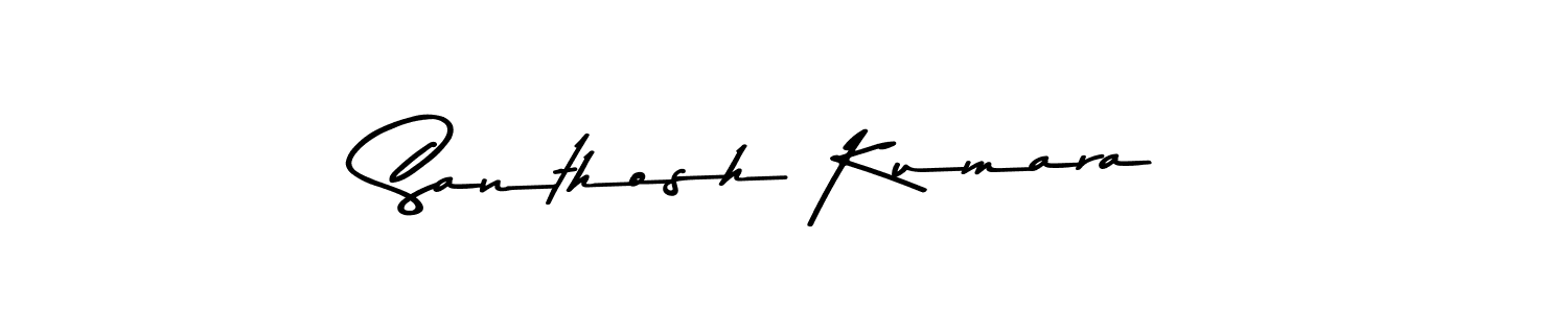 How to make Santhosh Kumara name signature. Use Asem Kandis PERSONAL USE style for creating short signs online. This is the latest handwritten sign. Santhosh Kumara signature style 9 images and pictures png