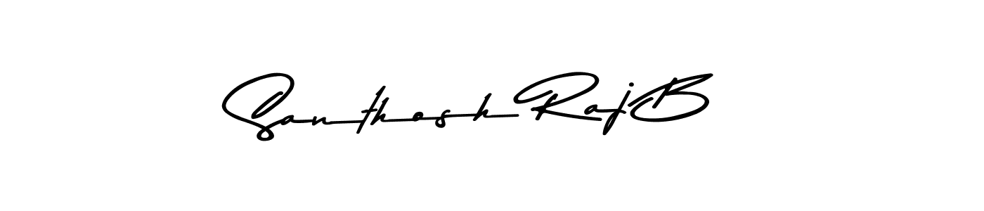 Make a beautiful signature design for name Santhosh Raj B. With this signature (Asem Kandis PERSONAL USE) style, you can create a handwritten signature for free. Santhosh Raj B signature style 9 images and pictures png