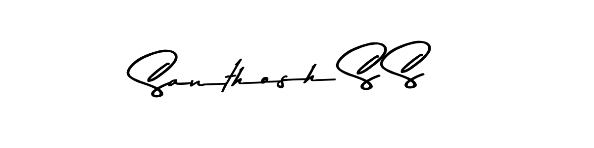 How to make Santhosh S S signature? Asem Kandis PERSONAL USE is a professional autograph style. Create handwritten signature for Santhosh S S name. Santhosh S S signature style 9 images and pictures png