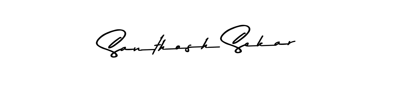 Make a beautiful signature design for name Santhosh Sekar. Use this online signature maker to create a handwritten signature for free. Santhosh Sekar signature style 9 images and pictures png