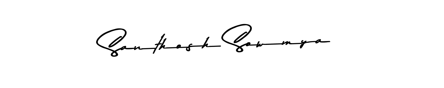 The best way (Asem Kandis PERSONAL USE) to make a short signature is to pick only two or three words in your name. The name Santhosh Sowmya include a total of six letters. For converting this name. Santhosh Sowmya signature style 9 images and pictures png