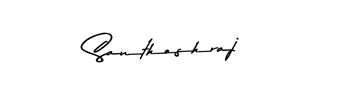 Design your own signature with our free online signature maker. With this signature software, you can create a handwritten (Asem Kandis PERSONAL USE) signature for name Santhoshraj. Santhoshraj signature style 9 images and pictures png