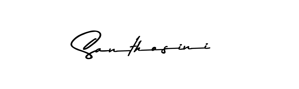 How to make Santhosini signature? Asem Kandis PERSONAL USE is a professional autograph style. Create handwritten signature for Santhosini name. Santhosini signature style 9 images and pictures png