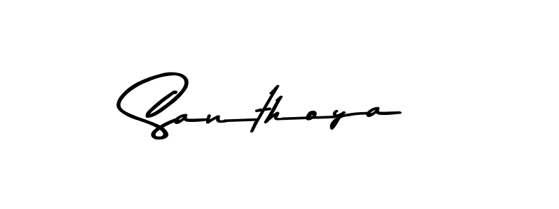 Design your own signature with our free online signature maker. With this signature software, you can create a handwritten (Asem Kandis PERSONAL USE) signature for name Santhoya. Santhoya signature style 9 images and pictures png
