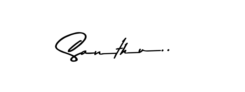 Use a signature maker to create a handwritten signature online. With this signature software, you can design (Asem Kandis PERSONAL USE) your own signature for name Santhu... Santhu.. signature style 9 images and pictures png