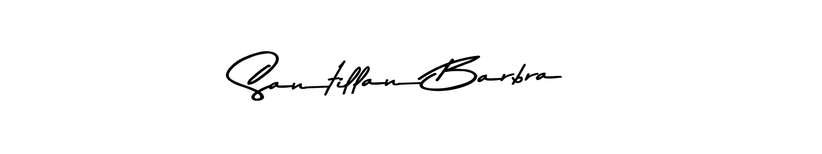 Similarly Asem Kandis PERSONAL USE is the best handwritten signature design. Signature creator online .You can use it as an online autograph creator for name Santillan Barbra. Santillan Barbra signature style 9 images and pictures png