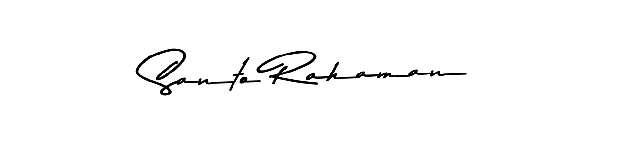 Also we have Santo Rahaman name is the best signature style. Create professional handwritten signature collection using Asem Kandis PERSONAL USE autograph style. Santo Rahaman signature style 9 images and pictures png