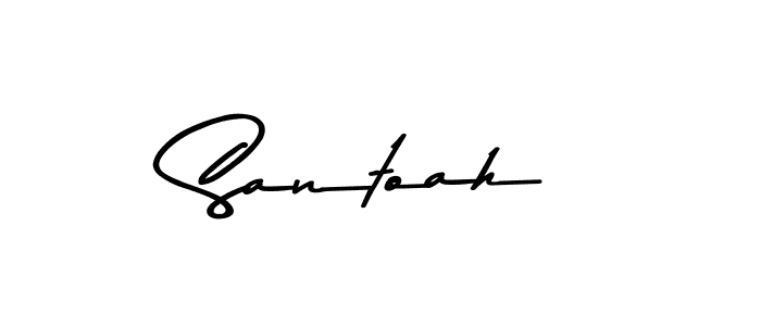 Create a beautiful signature design for name Santoah. With this signature (Asem Kandis PERSONAL USE) fonts, you can make a handwritten signature for free. Santoah signature style 9 images and pictures png