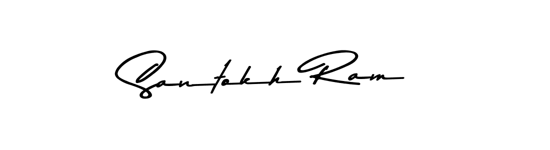 Design your own signature with our free online signature maker. With this signature software, you can create a handwritten (Asem Kandis PERSONAL USE) signature for name Santokh Ram. Santokh Ram signature style 9 images and pictures png
