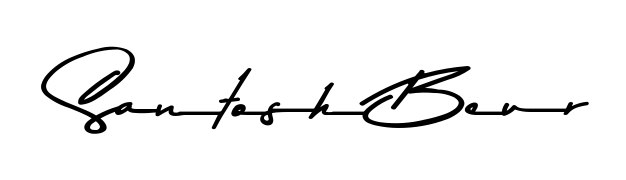 A classic penmanship look for Santosh Beur. The Asem Kandis PERSONAL USE font brings timeless elegance and confidence to every signed document. Santosh Beur signature style 9 images and pictures png
