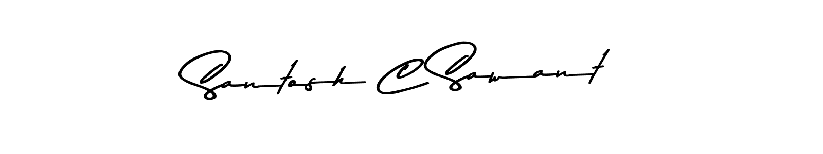 The best way (Asem Kandis PERSONAL USE) to make a short signature is to pick only two or three words in your name. The name Santosh C Sawant include a total of six letters. For converting this name. Santosh C Sawant signature style 9 images and pictures png