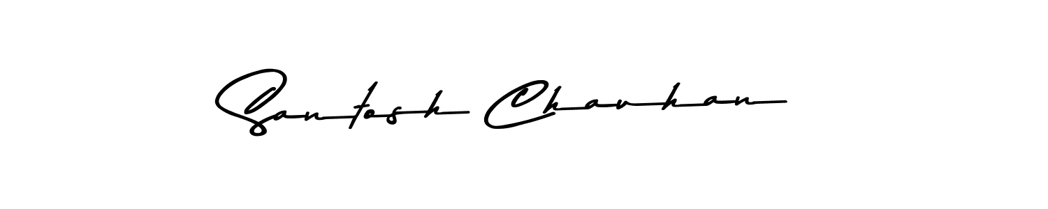 Use a signature maker to create a handwritten signature online. With this signature software, you can design (Asem Kandis PERSONAL USE) your own signature for name Santosh Chauhan. Santosh Chauhan signature style 9 images and pictures png