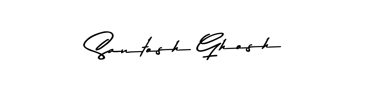 Make a beautiful signature design for name Santosh Ghosh. With this signature (Asem Kandis PERSONAL USE) style, you can create a handwritten signature for free. Santosh Ghosh signature style 9 images and pictures png