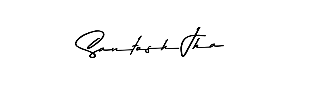 Use a signature maker to create a handwritten signature online. With this signature software, you can design (Asem Kandis PERSONAL USE) your own signature for name Santosh Jha. Santosh Jha signature style 9 images and pictures png