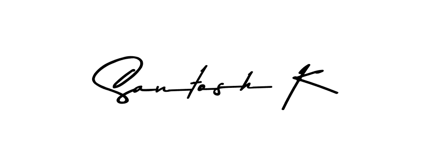 Make a beautiful signature design for name Santosh K. Use this online signature maker to create a handwritten signature for free. Santosh K signature style 9 images and pictures png