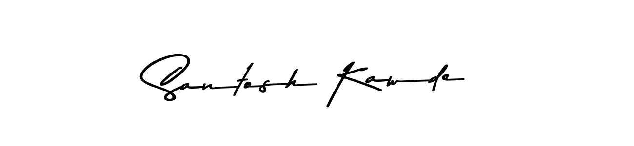 Design your own signature with our free online signature maker. With this signature software, you can create a handwritten (Asem Kandis PERSONAL USE) signature for name Santosh Kawde. Santosh Kawde signature style 9 images and pictures png