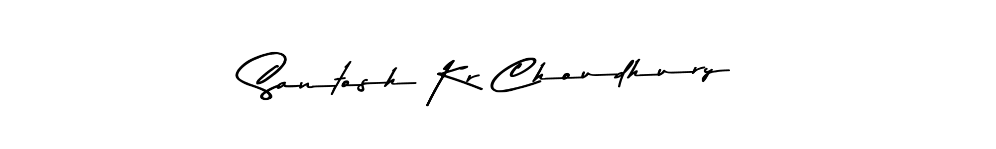 How to make Santosh Kr Choudhury name signature. Use Asem Kandis PERSONAL USE style for creating short signs online. This is the latest handwritten sign. Santosh Kr Choudhury signature style 9 images and pictures png