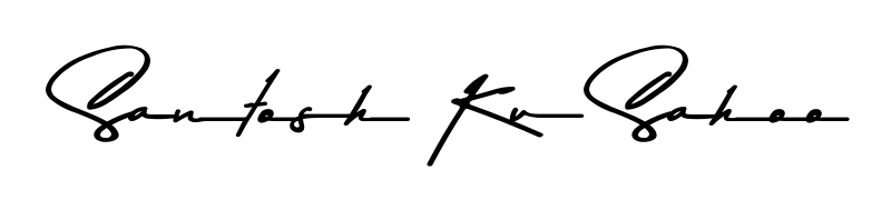 A classic penmanship look for Santosh Ku Sahoo. The Asem Kandis PERSONAL USE font brings timeless elegance and confidence to every signed document. Santosh Ku Sahoo signature style 9 images and pictures png