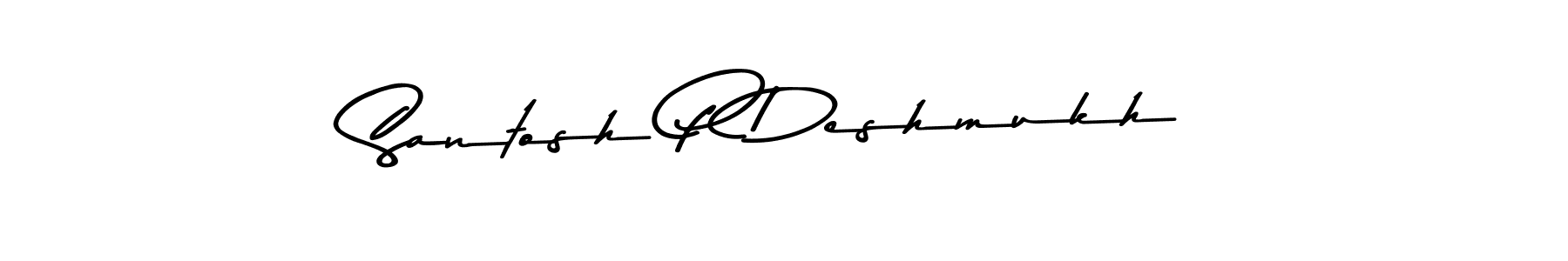 Use a signature maker to create a handwritten signature online. With this signature software, you can design (Asem Kandis PERSONAL USE) your own signature for name Santosh P Deshmukh. Santosh P Deshmukh signature style 9 images and pictures png