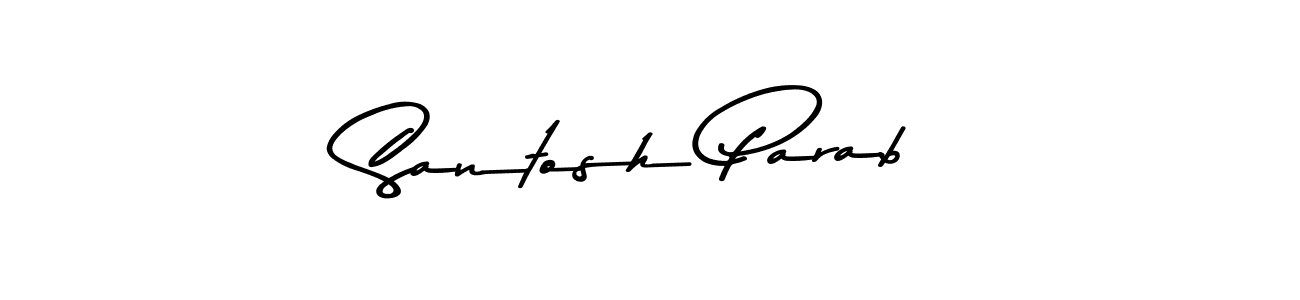 Santosh Parab stylish signature style. Best Handwritten Sign (Asem Kandis PERSONAL USE) for my name. Handwritten Signature Collection Ideas for my name Santosh Parab. Santosh Parab signature style 9 images and pictures png