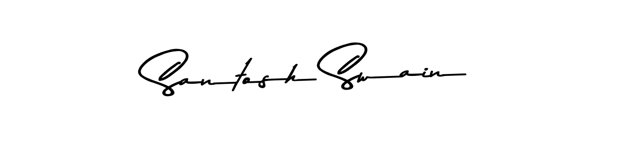 Santosh Swain stylish signature style. Best Handwritten Sign (Asem Kandis PERSONAL USE) for my name. Handwritten Signature Collection Ideas for my name Santosh Swain. Santosh Swain signature style 9 images and pictures png