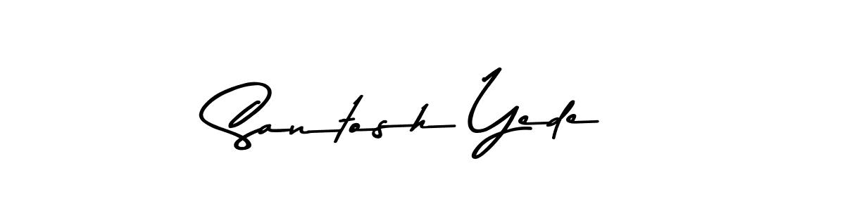 The best way (Asem Kandis PERSONAL USE) to make a short signature is to pick only two or three words in your name. The name Santosh Yede include a total of six letters. For converting this name. Santosh Yede signature style 9 images and pictures png