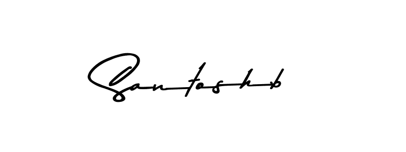Create a beautiful signature design for name Santoshb. With this signature (Asem Kandis PERSONAL USE) fonts, you can make a handwritten signature for free. Santoshb signature style 9 images and pictures png