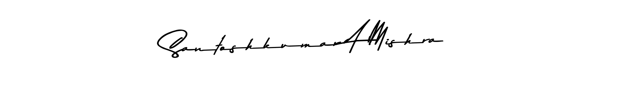 How to make Santoshkumar A Mishra name signature. Use Asem Kandis PERSONAL USE style for creating short signs online. This is the latest handwritten sign. Santoshkumar A Mishra signature style 9 images and pictures png