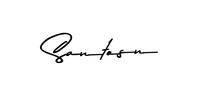 Make a beautiful signature design for name Santosn. With this signature (Asem Kandis PERSONAL USE) style, you can create a handwritten signature for free. Santosn signature style 9 images and pictures png